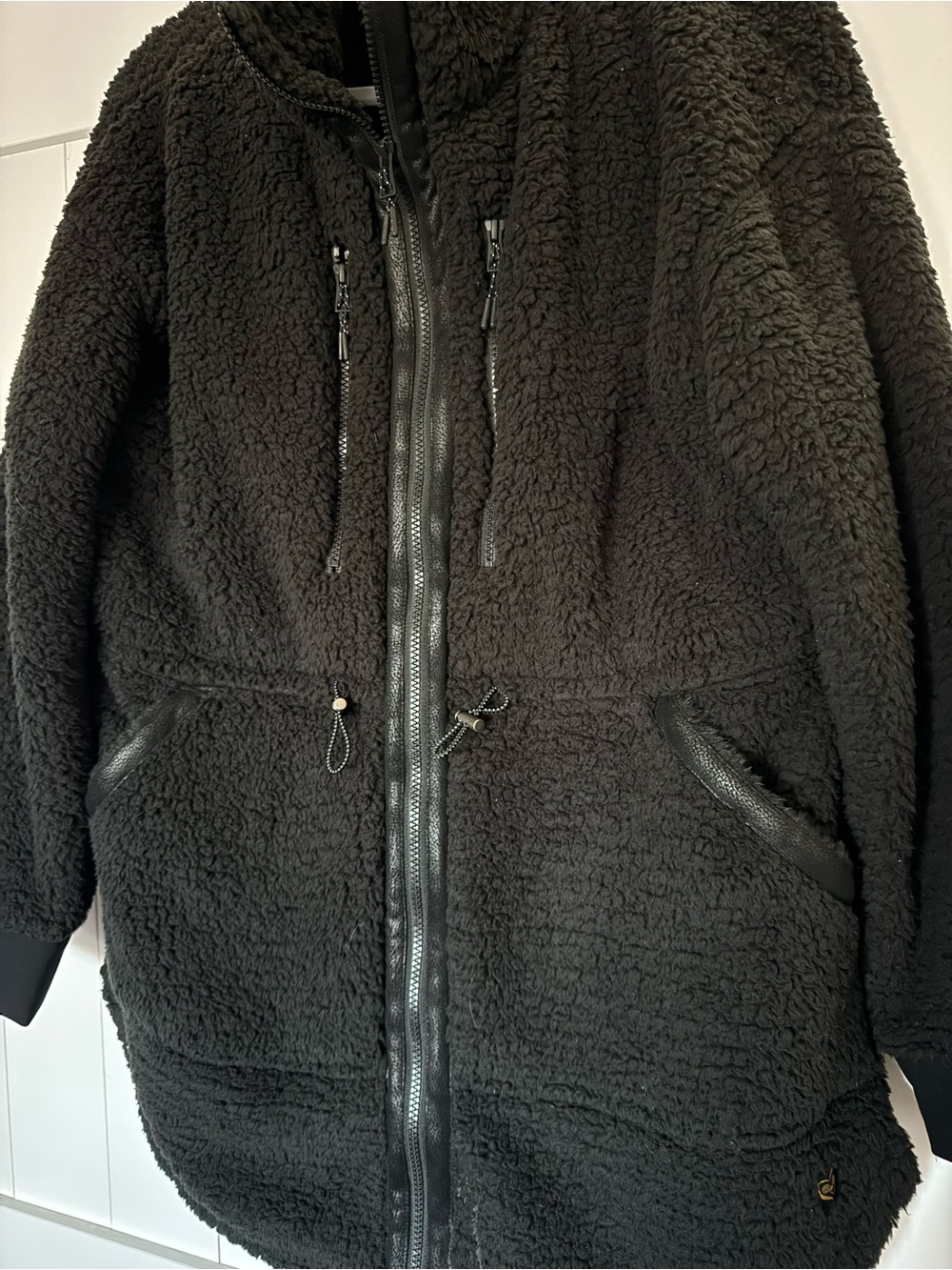 Krimson Klover XL Black Sherpa Zip-Up Coat for Women - Picture 4 of 9